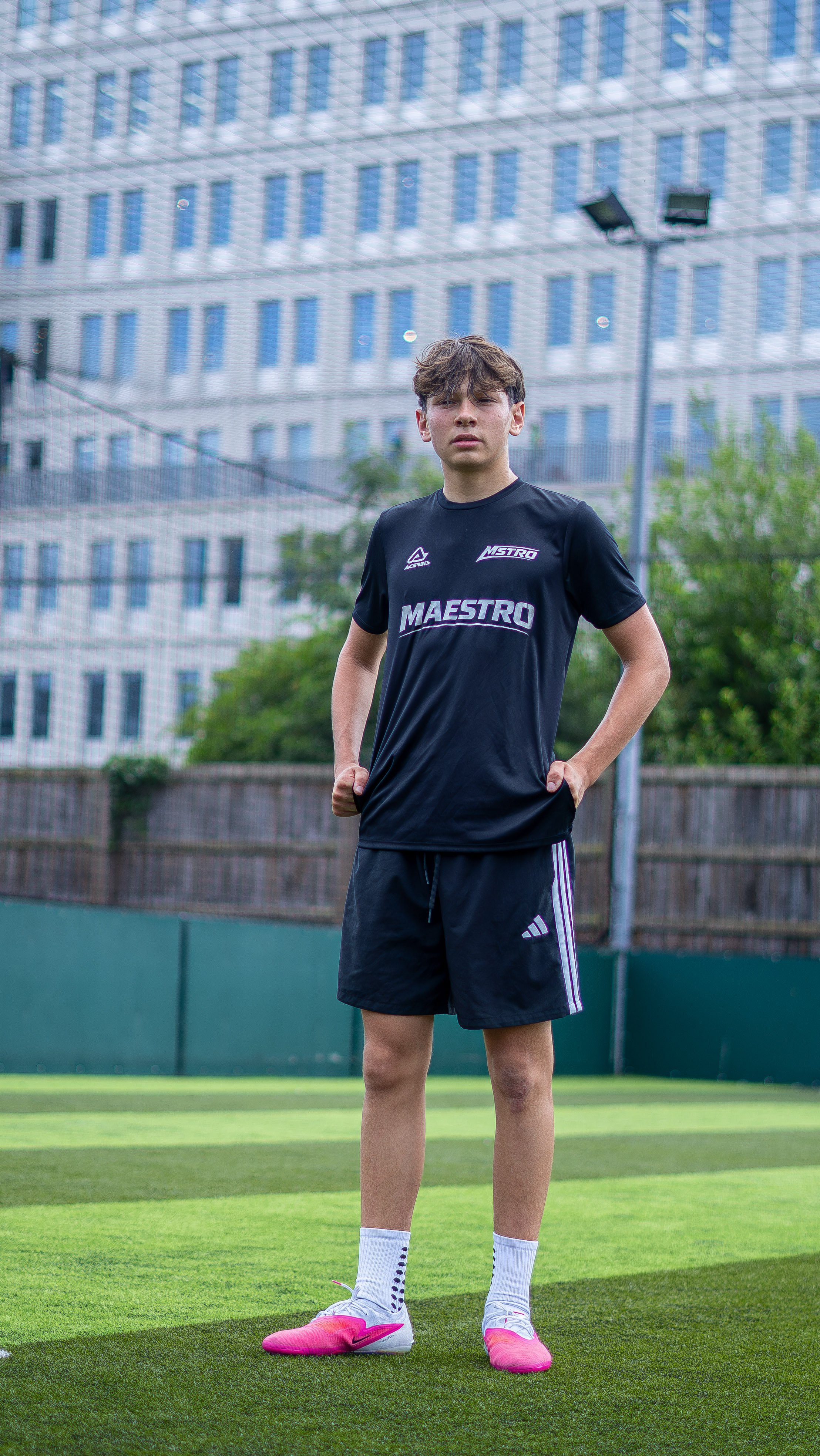 Maestro player in kit on the pitch